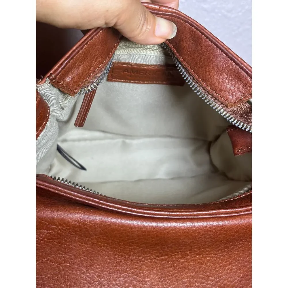American Leather Company Small Honey Brown Leather Crossbody with Sm wallet